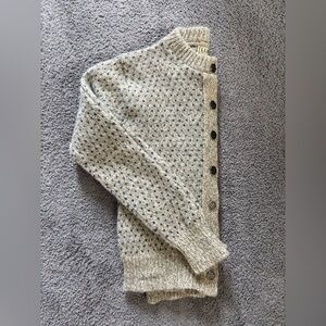 L.L. Bean Vintage Oatmeal and Navy Sweater